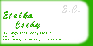 etelka csehy business card